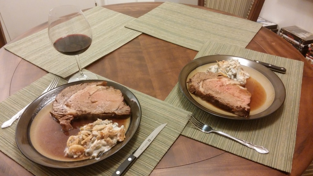 Prime Rib on a plate