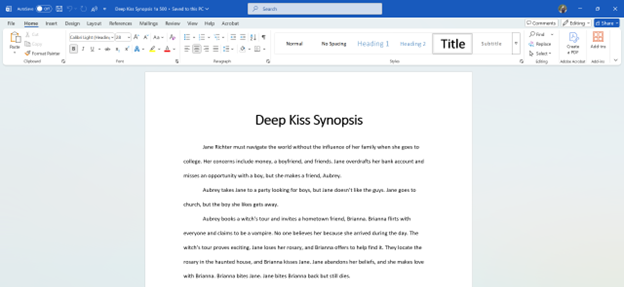 A picture of Deep Kiss Synopsis